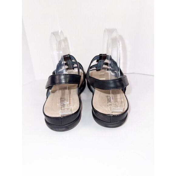 Diane Ferrari Supersoft Sandal Sitara Black Leather Comfort Flat Beaded Strap 8C - Picture 7 of 14